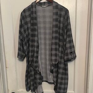 American Heart Houndstooth Gingham Cardigan